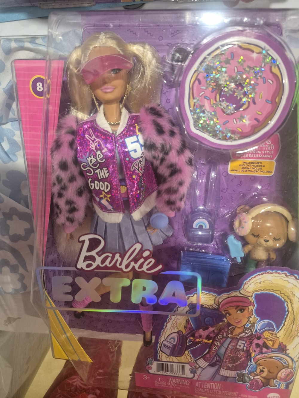 Barbie Extra Blonde Doll with Pink Leopard Jacket